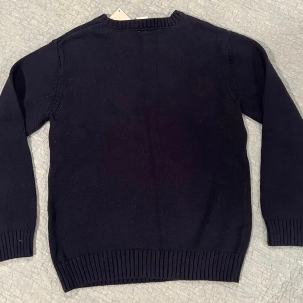 Gymboree Navy Blue Dinosaur Sweater - Boys Size 7/8